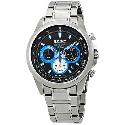 Seiko Sportura Chronograph Black Dial Men S Watch SPC047P2 SPC047P2