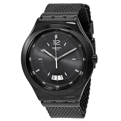 Swatch Irony Diaphane Full Blooded Stoneheart Silver Black Dial