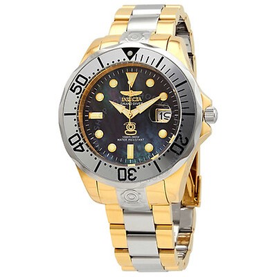 Invicta Pro Diver Automatic Crystal White Mother Of Pearl Dial Men S