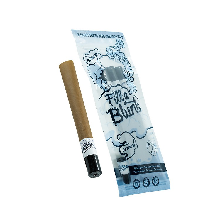 hemp cigarette tubes Kashmir Pre Rolled Cigarettes Unbleached - 10 PACK Fill-a Blunts 2 Gram Fatty