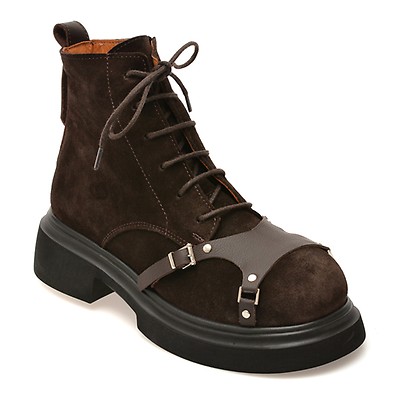 Ghete GRYXX maro, 3646090, din piele intoarsa