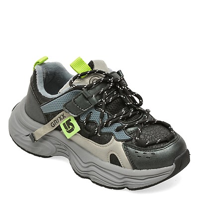 Pantofi sport GRYXX negri, WD002, din piele ecologica