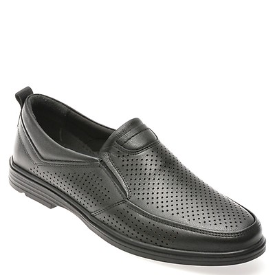 Mocasini SHOWMAN negri, SH8502L, din piele naturala