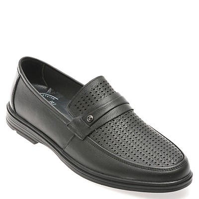 Mocasini SHOWMAN negri, SH5101, din piele naturala
