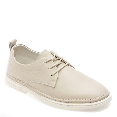 Pantofi OTTER albi, 1002, din piele naturala