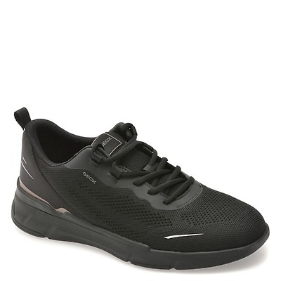 Pantofi sport GEOX negri, U65N8B, din material textil