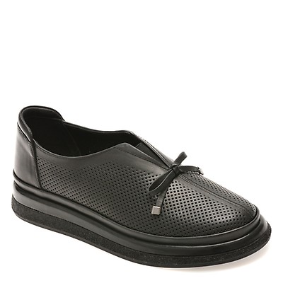 Pantofi IMAGE negri, 5503702, din piele naturala