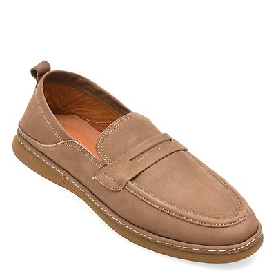 Mocasini OTTER gri, 33651, din nabuc
