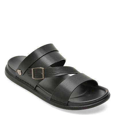 Sandale OTTER negre, 6683, din piele ecologica
