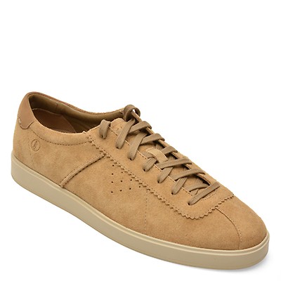 Pantofi sport CLARKS bej, LOCKFORD LACE, din piele intoarsa