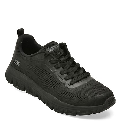 Pantofi sport SKECHERS negri, BOBS B LITE, din material textil