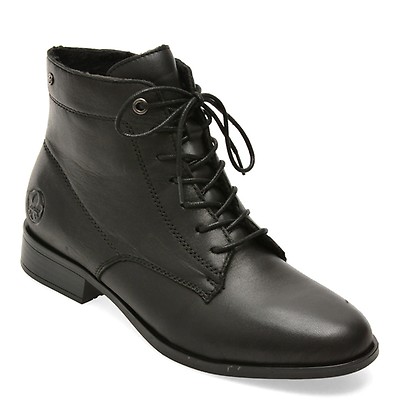 Ghete RIEKER negre, 77030, din piele naturala