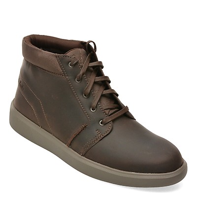 Ghete CLARKS maro, BRODIN MID, din piele naturala
