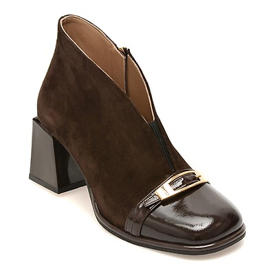Botine EPICA maro, 6020613, din piele intoarsa