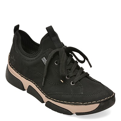 Pantofi sport RIEKER negri, 45976, din piele naturala