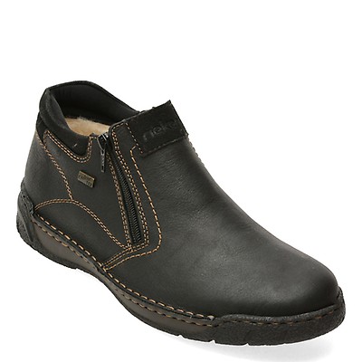Ghete RIEKER negre, B0392, din piele naturala