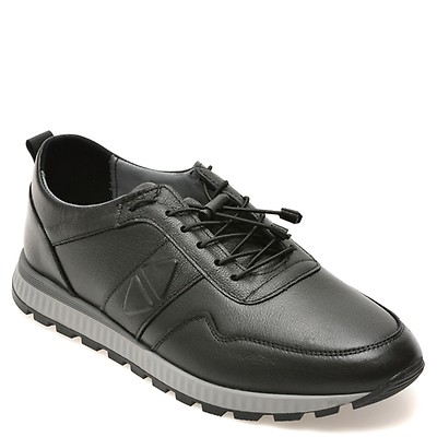 Pantofi sport BITE THE BULLET negri, OY1105, din piele naturala