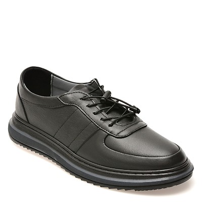 Pantofi BITE THE BULLET negri, OY5160, din piele naturala