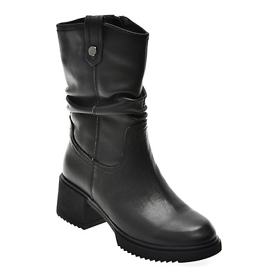 Ghete FLAVIA PASSINI negre, FC90006, din piele naturala
