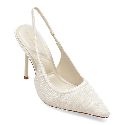 Pantofi eleganti ALDO albi, PEARLESCENT 121, din material textil