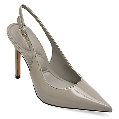 Pantofi eleganti ALDO gri, STESSY SLING 2.0, din piele ecologica lacuita