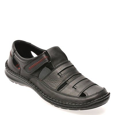Sandale OTTER negre, 9562, din piele naturala