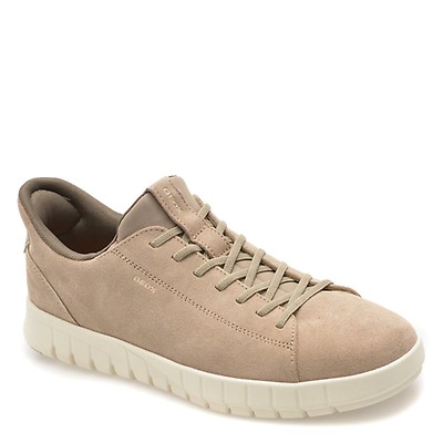Pantofi sport GEOX bej, U65MAA, din piele intoarsa