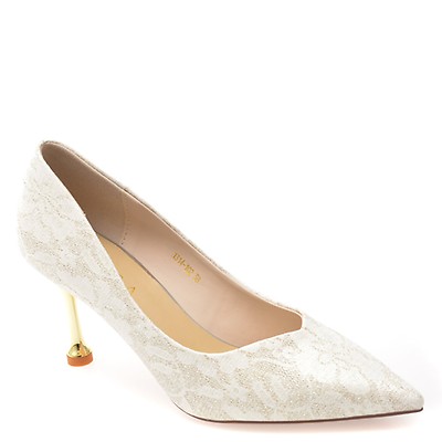 Pantofi eleganti EPICA albi, 1314102, din piele ecologica