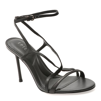 Sandale elegante EPICA negre, E364075, din piele naturala