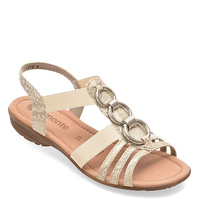 Sandale REMONTE albe, R3605, din piele ecologica