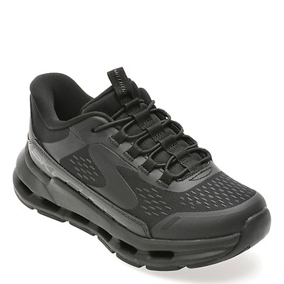 Pantofi sport SKECHERS negri, GLIDE-STEP +, din material textil