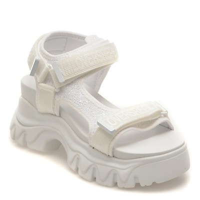 Sandale REPLAY albe, WSIS03S, din piele ecologica