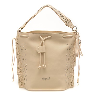 Rucsac DESIGUAL alb, SAKP33, din piele ecologica