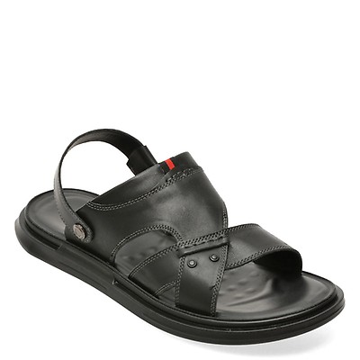 Sandale EPICA negre, 36709, din piele naturala
