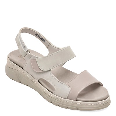 Sandale SUAVE gri, 12534, din piele naturala