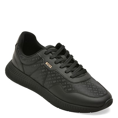 Pantofi sport BOSS negri, 8772, din material textil
