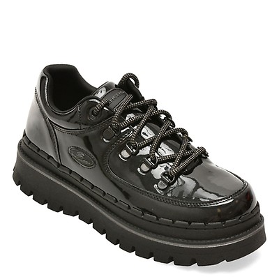 Pantofi SKECHERS negri, JAMMERS, din piele ecologica lacuita