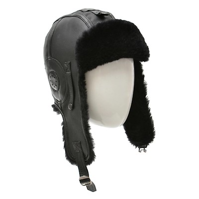 Caciula KLOP neagra, 041K, din piele naturala