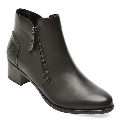 Ghete REMONTE negre, R5190, din piele naturala