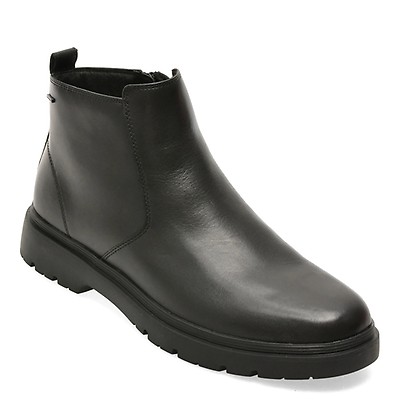 Ghete GEOX negre, U46HNC, din piele naturala