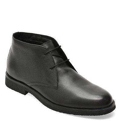 Ghete GEOX negre, U6658D, din piele naturala