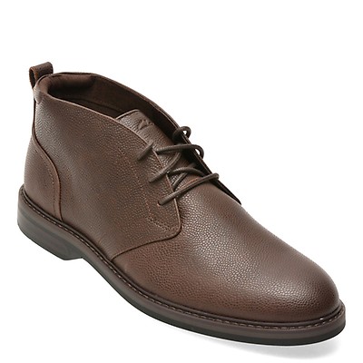 Ghete CLARKS maro, ALDWIN 2 CHUKKA, din piele naturala