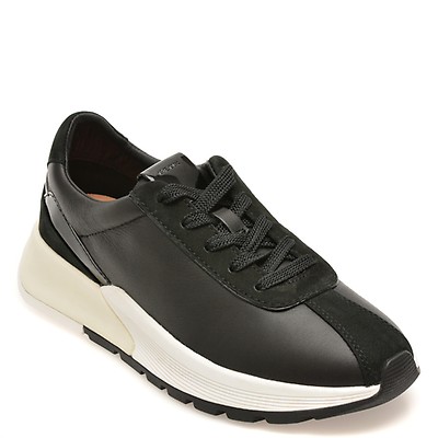 Pantofi sport GEOX negri, D655JA, din piele naturala