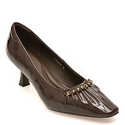 Pantofi eleganti EPICA maro, 32232, din piele naturala lacuita
