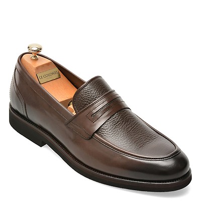 Mocasini eleganti LE COLONEL maro, 62254, din piele naturala