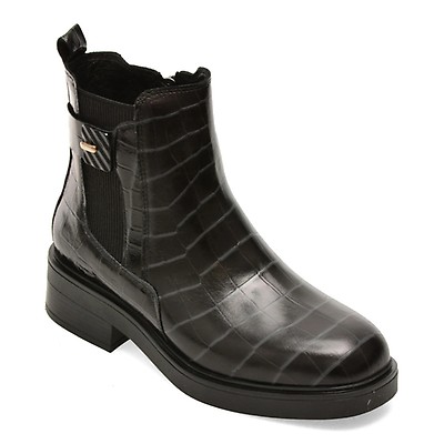 Ghete EPICA negre, 2203160, din piele croco