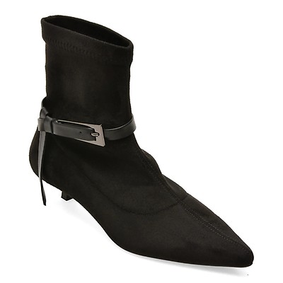 Botine elegante EPICA negre, 6531215, din material textil