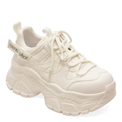 Pantofi GRYXX albi, 63782, din piele naturala