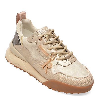 Pantofi sport REPLAY bej, WS9H0KL, din piele ecologica