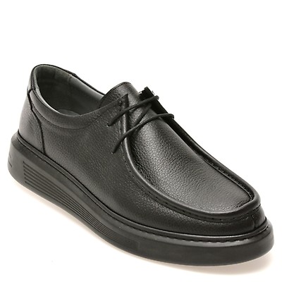 Mocasini OTTER negri, GNY617, din piele naturala